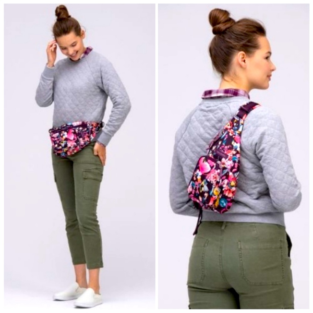 VERA BRADLEY XL Floral Sling Backpack